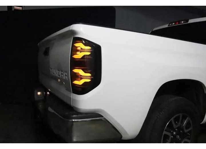 AlphaRex USA - AlphaRex LUXX - Series LED Tail Lights for 14 - 21 Toyota Tundra – Alpha - Black with Sequential Turn Signals for Enhanced Safety and Visibility
