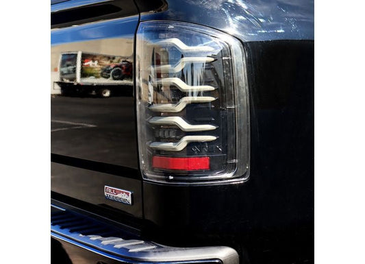 AlphaRex LUXX-Series LED Tail Lights for 2014-2018 GMC Sierra - Alpha-Black Edition