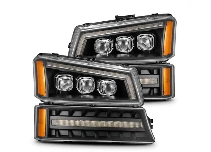 AlphaRex USA - AlphaRex NOVA - Series Black LED Projector Headlights for 2003 - 2006 Chevrolet Silverado & 2002 - 2006 Avalanche