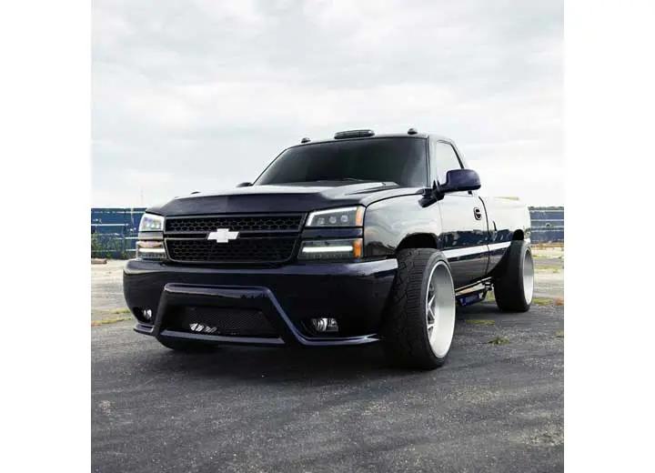 AlphaRex USA - AlphaRex NOVA Series LED Headlights with Sequential Turn Signals for 2003 - 2006 Chevy Silverado 1500/2500/3500 - Alpha - Black Design