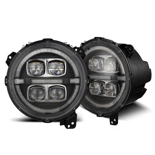 AlphaRex USA - AlphaRex NOVA - Series LED Projector Headlights - Black - 2018 - 2023 Jeep Wrangler JL/Gladiator JT