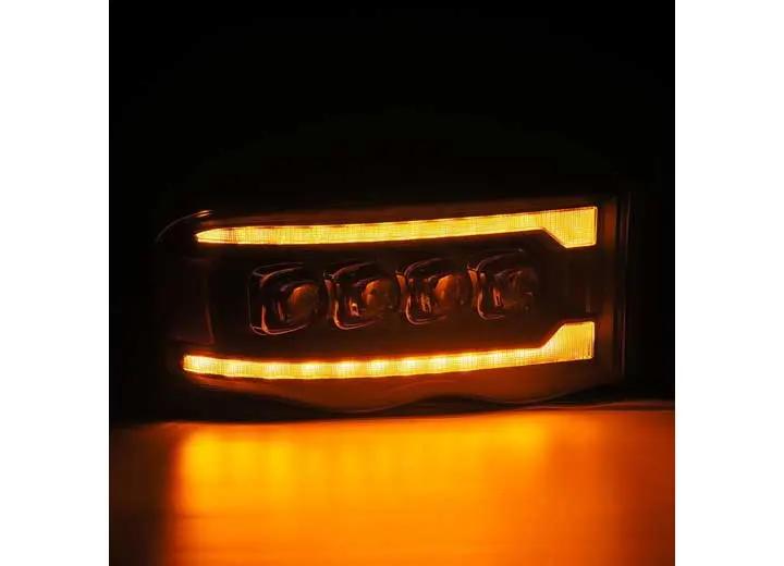 AlphaRex USA - AlphaRex NOVA - Series LED Projector Headlights for 02 - 05 Dodge Ram - Black Housing with Sequential Turn Signals & DRL