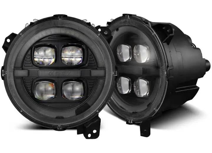 AlphaRex USA - AlphaRex NOVA - Series LED Projector Headlights for 2018 - 2024 Jeep Wrangler JL/Gladiator JT - Durable Alpha - Black Design for Enhanced Off - Road Visibility
