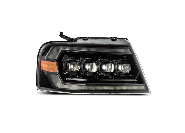 AlphaRex USA 04-08 Ford F150 / 06-08 Lincoln Mark LT NOVA-Series LED Projector Headlights Alpha-Black - Sequential Turn Signals & DRL