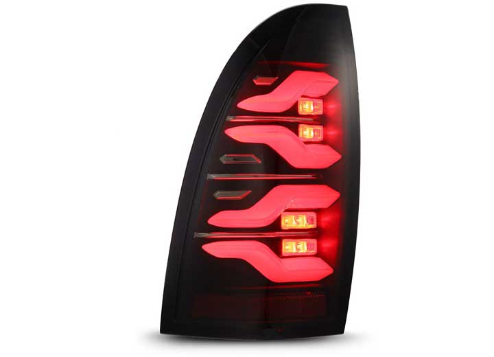 AlphaRex USA 05-15 Toyota Tacoma LUXX-Series LED Tail Lights Black - Sequential Turn Signals & Sleek Design