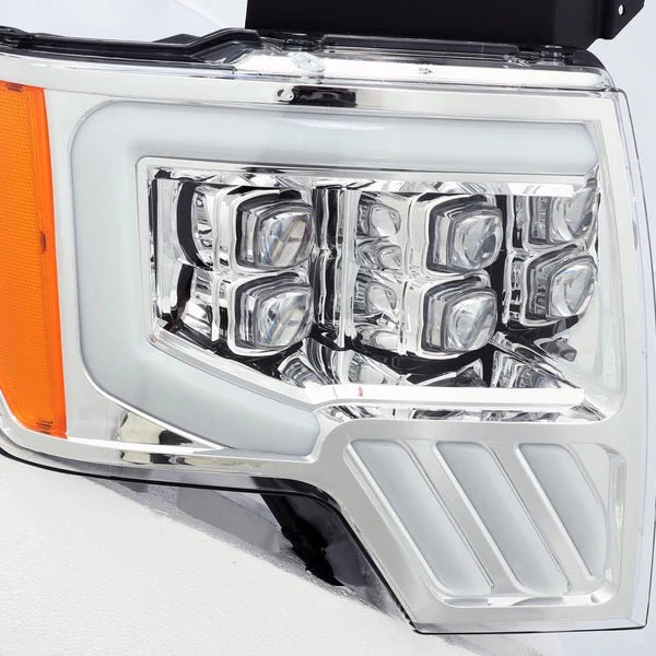 AlphaRex USA 09-14 Ford F150 NOVA-Series LED Projector Headlights Chrome