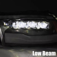 AlphaRex USA 09-18 Ram Truck NOVA-Series LED Projector Headlights Alpha-Black - Sequential Turn Signals & DRL