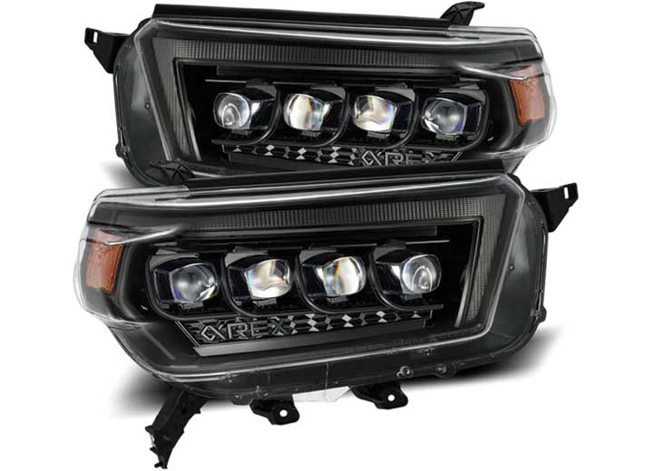 AlphaRex USA 10-13 Toyota 4Runner NOVA-Series LED Projector Headlights Alpha-Black