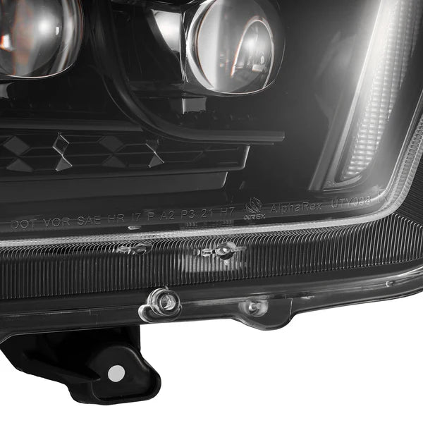 AlphaRex USA 10-13 Toyota 4Runner NOVA-Series LED Projector Headlights Alpha-Black