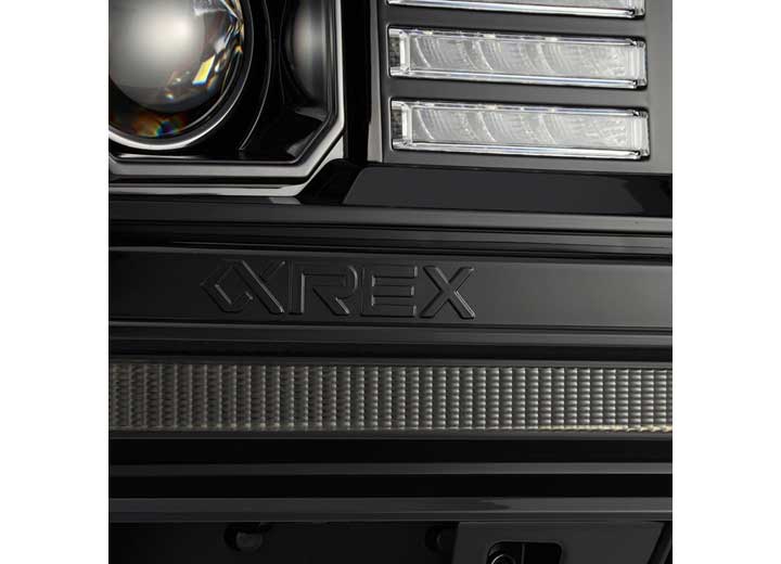 AlphaRex LUXX-Series LED Projector Headlights for 14-18 GMC Sierra - Alpha-Black with Sequential Turn Signals & DRL