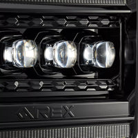 AlphaRex USA 14-18 GMC Sierra NOVA-Series LED Projector Headlights Alpha-Black - Sequential Turn Signals & DRL