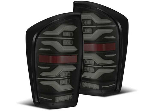 AlphaRex USA 16-23 Toyota Tacoma LUXX-Series LED Tail Lights Black