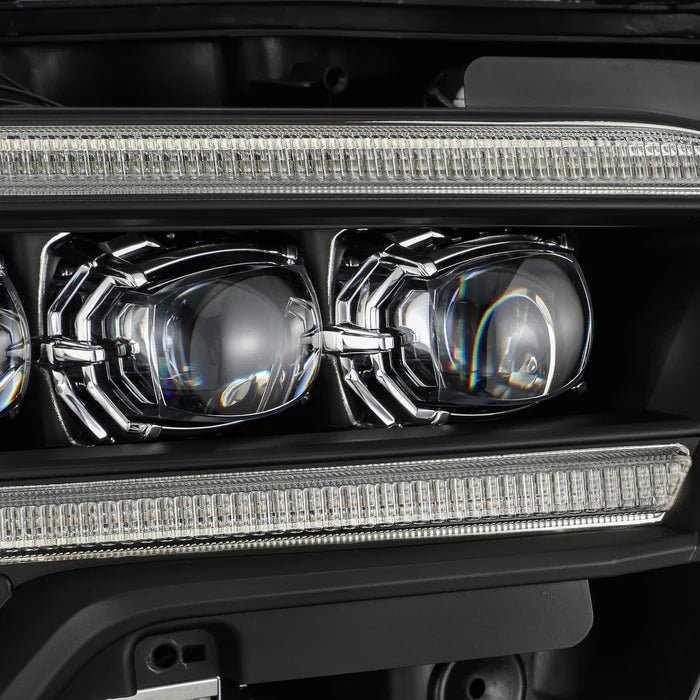 AlphaRex USA 16-23 Toyota Tacoma NOVA-Series Black LED Projector Headlights with Sequential Turn Signals & DRL