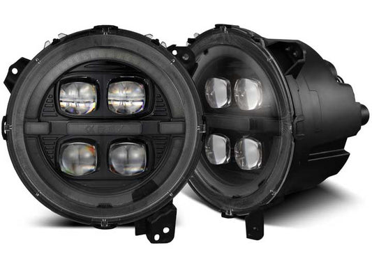 AlphaRex USA - AlphaRex USA 18 - 24 Jeep Wrangler JL/Gladiator JT NOVA - Series LED Projector Headlights Alpha - Black - Superior Off - Road Performance & Durability