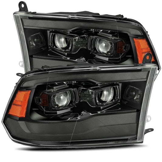 AlphaRex USA LUXX-Series LED Projector Headlights Alpha-Black for 09-18 Ram 1500/2500/3500 - Sequential Turn Signals & DRL