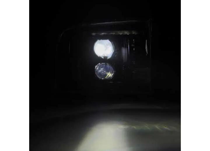 AlphaRex USA - AlphaRex USA LUXX - Series LED Projector Headlights - Alpha - Black for 2005 - 2007 Ford Super Duty/Excursion with Sequential Turn Signals & DRL