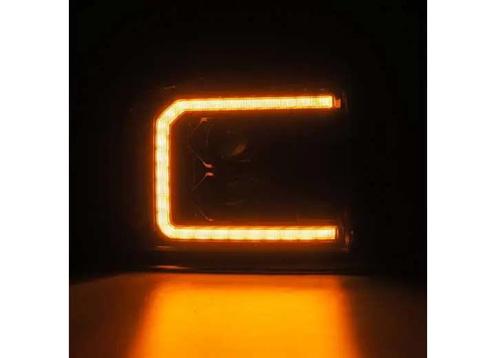 AlphaRex USA - AlphaRex USA LUXX - Series LED Projector Headlights - Alpha - Black for 2005 - 2007 Ford Super Duty/Excursion with Sequential Turn Signals & DRL