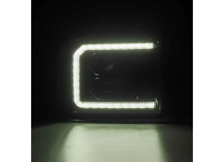 AlphaRex USA - AlphaRex USA LUXX - Series LED Projector Headlights - Alpha - Black for 2005 - 2007 Ford Super Duty/Excursion with Sequential Turn Signals & DRL