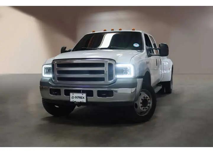 AlphaRex USA - AlphaRex USA LUXX - Series LED Projector Headlights - Alpha - Black for 2005 - 2007 Ford Super Duty/Excursion with Sequential Turn Signals & DRL