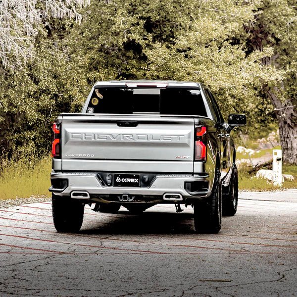 AlphaRex USA LUXX-Series LED Tail Lights Alpha-Black for 19-24 Chevrolet Silverado 1500 / 20-24 Silverado 2500HD/3500HD - Sleek Style & Enhanced Visibility