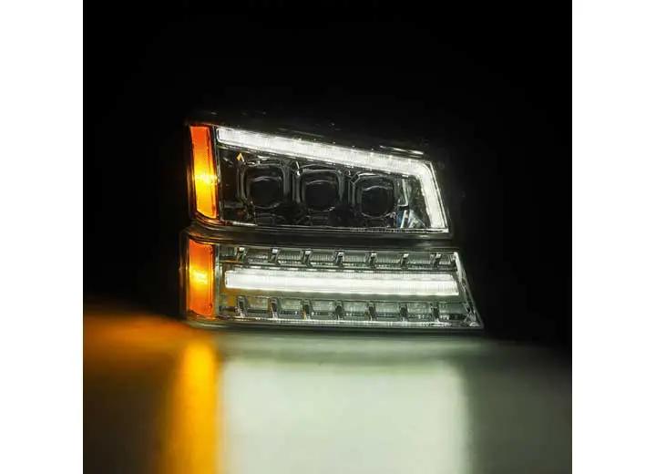 AlphaRex USA - AlphaRex USA NOVA - Series LED Projector Headlights in Chrome for 2003 - 2006 Chevrolet Silverado & 2002 - 2006 Avalanche - Featuring Sequential Turn Signals & DRL