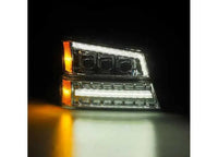 AlphaRex USA - AlphaRex USA NOVA - Series LED Projector Headlights in Chrome for 2003 - 2006 Chevrolet Silverado & 2002 - 2006 Avalanche - Featuring Sequential Turn Signals & DRL