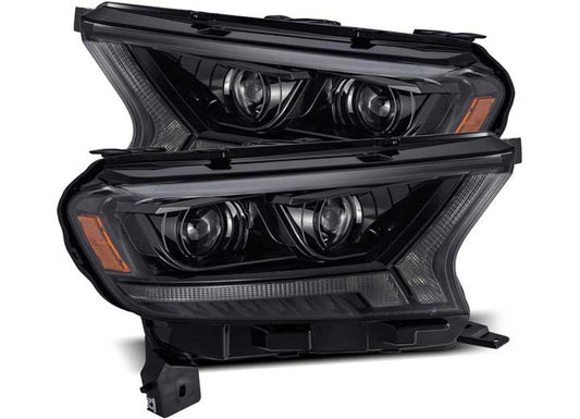 AlphaRex USA 19-23 Ford Ranger LUXX-Series LED Projector Headlights Alpha-Black AlphaRex USA