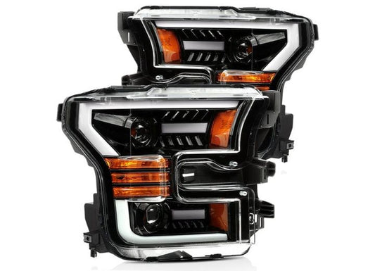 AlphaRex USA 15-17 Ford F150 PRO-Series Halogen Projector Headlights Jet Black - Superior Nighttime Visibility & Bold Design AlphaRex USA