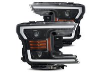 AlphaRex USA 18-20 Ford F150 PRO-Series Halogen Projector Headlights Jet Black AlphaRex USA