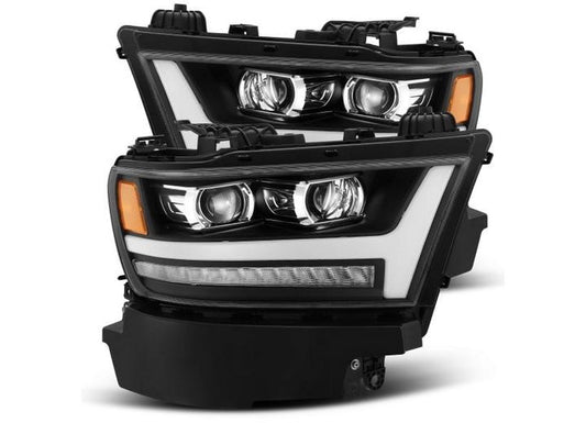 AlphaRex USA 19-24 Ram 1500 PRO-Series Halogen Projector Headlights Black – Enhanced Visibility & Aggressive Style AlphaRex USA