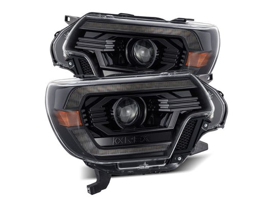 AlphaRex USA 12-15 Toyota Tacoma LUXX-Series LED Projector Headlights Alpha-Black