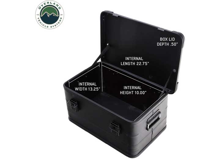 Overland Vehicle Systems / Up Down Air - ALUMINUM BOX STORAGE 53QT - BLACK