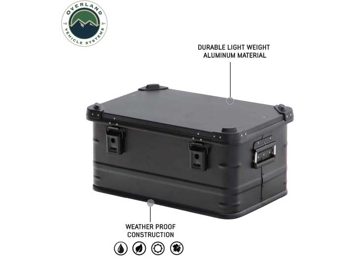 Overland Vehicle Systems / Up Down Air - ALUMINUM BOX STORAGE 53QT - BLACK