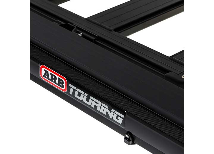 ARB ALUMINUM AWNING; BLACK FRAME; 8.2FT X 8.2FT; INSTALLED WITH LED LIGHT STRIP