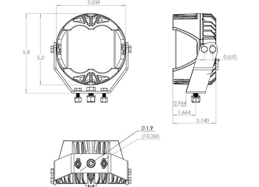 Baja Designs LP4 Pro LED Auxiliary Light Pod Pair (Clear - Spot)