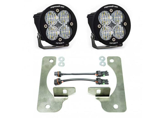 Baja Designs Jeep JL/JT Squadron-R Sport Fog Pocket Light Kit (Clear - Wide Cornering)