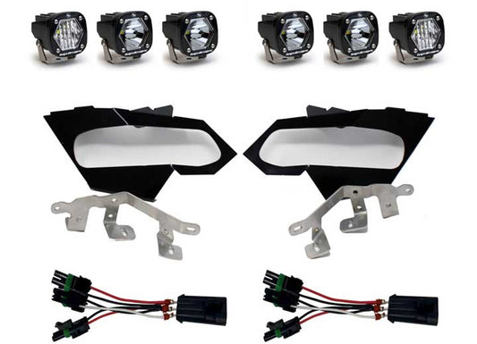 Baja Designs Can-Am S1 Triple LED Headlight Kit (Clear - Multi-Pattern)