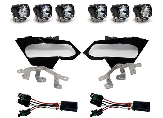Can-Am S1 Triple LED Laser Headlight Kit (Clear - Multi-Pattern) | 2017-2021 Maverick X3 Baja Designs