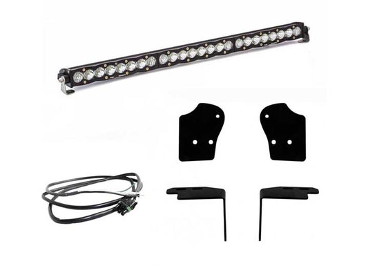 Ford S8 30 Inch Grille Upper Light Bar Kit (Clear - Driving/Combo) | 2017-2020 Ford F-150 Raptor