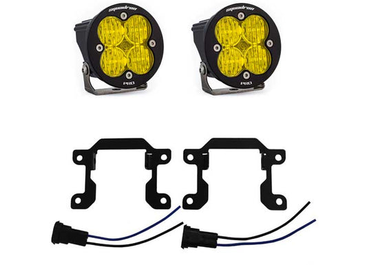 Baja Designs Squadron Sport Fog Pocket Light Kit - Amber (Wide Cornering, 2019-2022 Ram 2500/3500 Big Horn) Baja Designs