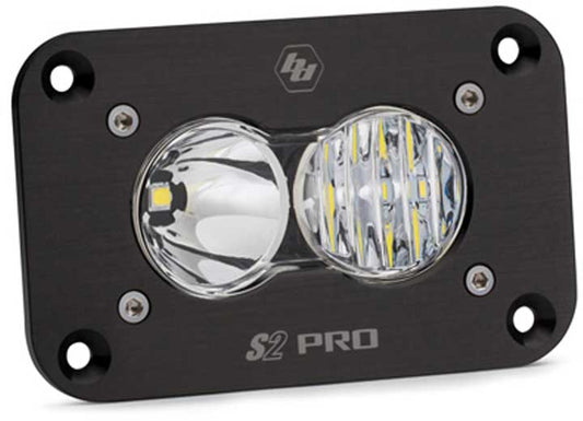 Baja Designs S2 Pro Black Flush Mount LED Auxiliary Light Pod (Clear - Driving/Combo) Baja Designs