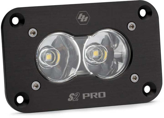 Baja Designs S2 Sport Black Flush Mount LED Auxiliary Light Pod (Clear - Work/Scene)