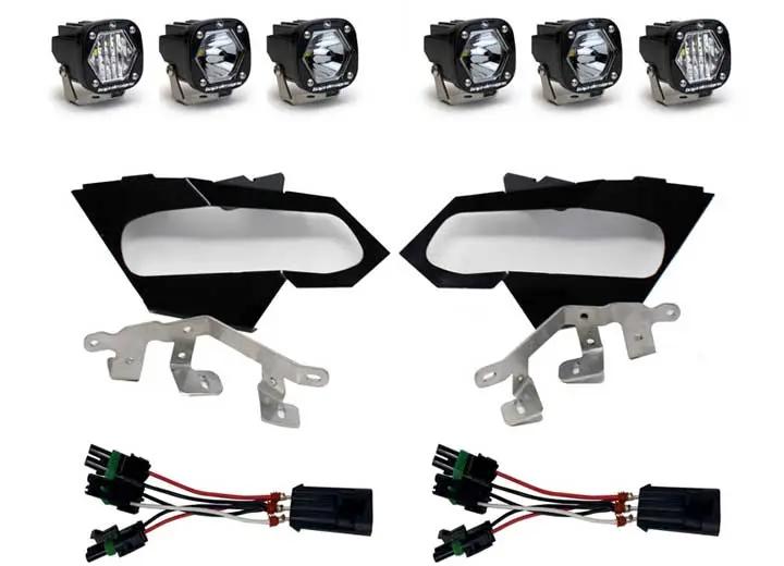 Baja Designs - Baja Designs Can - Am S1 Triple LED Headlight Kit (Clear - Multi - Pattern)