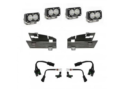 Baja Designs - Baja Designs Dodge Ram S2 Sport Dual Fog Pocket Light Kit (Clear - Wide Cornering)