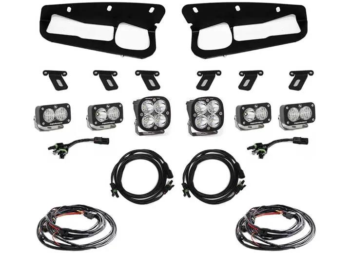 Baja Designs - Baja Designs Ford Squadron Pro/Dual S2 Sport Steel Bumper Fog Pocket Light Kit (Clear - Multi - Pattern)