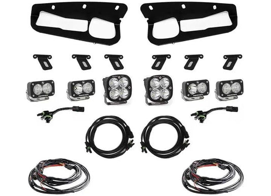Baja Designs - Baja Designs Ford Squadron Pro/Dual S2 Sport Steel Bumper Fog Pocket Light Kit (Clear - Multi - Pattern)