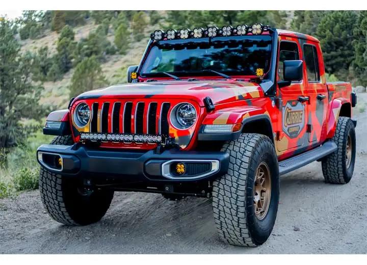 Baja Designs - Baja Designs Jeep JL JT 8XL Linkable Roof Mount Light Kit (clear - Multi - Pattern)