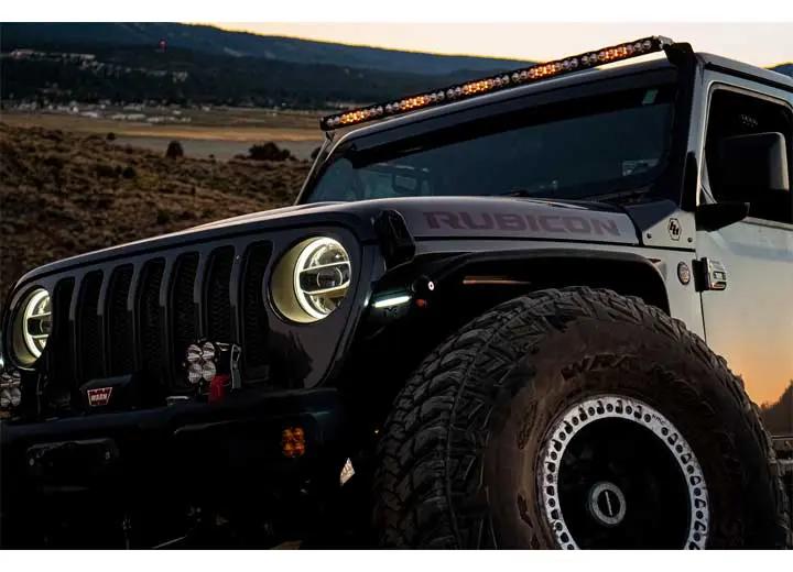 Baja Designs - Baja Designs Jeep JL JT 8XL Linkable Roof Mount Light Kit (clear - Multi - Pattern)