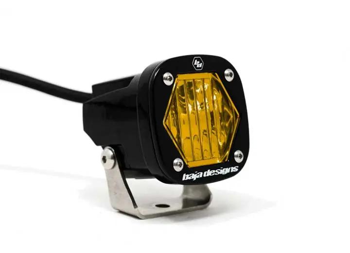 Baja Designs - Baja Designs S1 Black LED Auxiliary Light Pod (Amber - Wide Cornering)