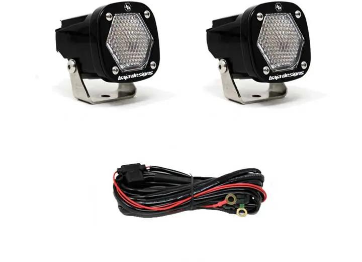 Baja Designs - Baja Designs S1 Black LED Auxiliary Light Pod Pair (Clear - Work/Scene)